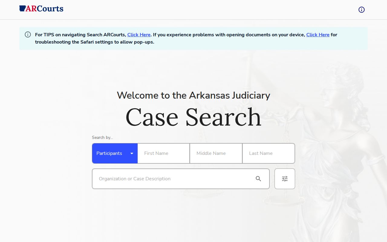 Lawrence County court case lookup on Search ARCourts